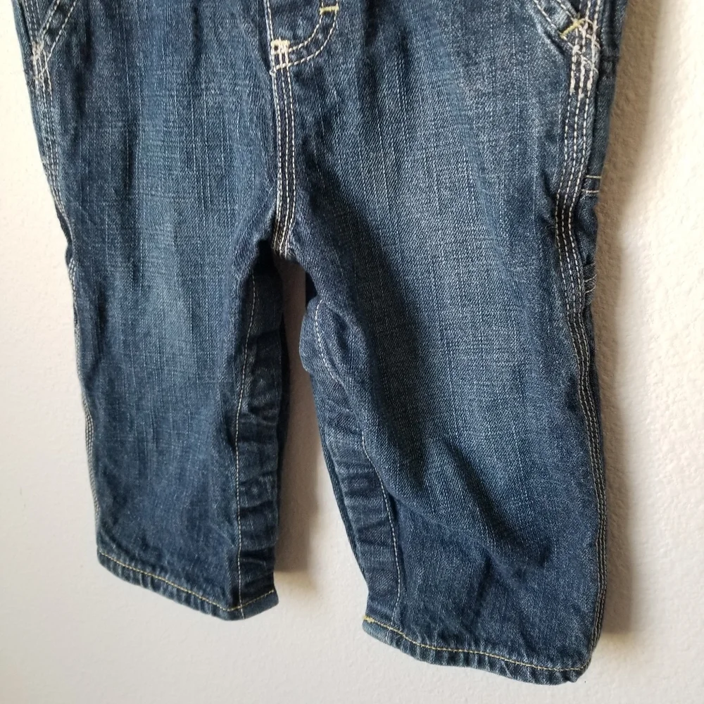 OshKosh B'Gosh Fully Lined Denim Overalls 12M with Leg Snaps